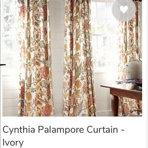 Pottery Barn Curtains. 4 panels 96” in length